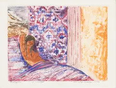 Nora Chapa Mendoza, Al Despertar, 2002, Watercolor Monoprint