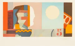 Max Pavant, Untitled, Lithograph on Wove Paper Geometric Abstract. SN: 12/150