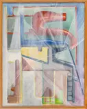 Charles Di Gioia, ' W 22', 1950, Mid-Century Modern Oil on Canvas