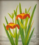 Frederick Papsdorf, Giant Astic Flower, 1969, Oil on Canvas