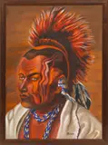 David Edmund Stribley, Portrait of Wakusásse, Oil on Canvas