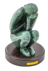 Jonathan Darmon, Thinking Woman, Bronze Figural Sculpture