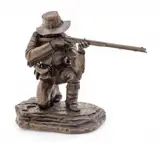 Paul Krapf, Sure Meat, 1980, Original Bronze Sculpture of a Hunter