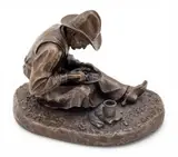 Paul Krapf, Grub, 1980, Original Bronze Sculpture of a Cowboy