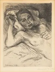 Paul Citroen, Portrait of a Woman, circa 1946, Engraving on Paper