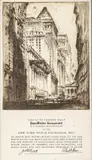Joseph Pennell, Untitled, Etching on Paper, New York Stock Exchange Membership Certificate, Ca. 1970s