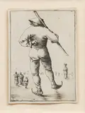 David Duchar, Skater, After Bruegel, Etching on Laid Paper