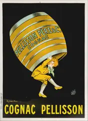 Leonetto Cappiello, Cognac Pellisson, 1907, Lithographic Poster in Colors on Paper, Linen Backed