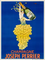Joseph Stall, Champagne Joseph Perrier, circa 1929, Lithographic Poster in Colors on Paper, Linen Backed