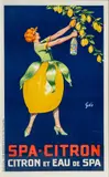 Henri Jules Jean Geoffroy, Spa Citron, circa 1920, Lithographic Poster in Colors on Paper, Linen Backed