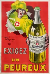 Henry Le Monnier, Exigez Un Peureux, 1925, Lithographic Poster in Colors, Comprised of Two Sheets