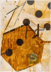 Scott Richter, Untitled, 1992, Ink, Shellac and Collage on Paper