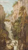 John Goodison, Bird Hunting, Kaaterskill Falls, 1853, Oil on Canvas