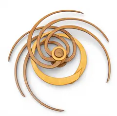 David C. Roy, Tapestry, 2001, Baltic Birch Kinetic Wall Sculpture