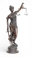 Alois Mayer, Blind Justice, Bronze Sculpture