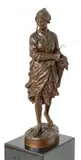 Jean-Baptiste Carpeaux, Winkle Gatherer, Bronze Sculpture
