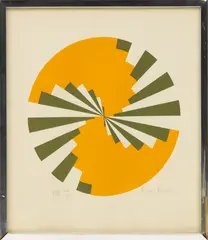 Brian Rice, Radials Series, 1967, Screenprint in Colors