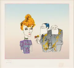 John Lennon, Suitors, 1992, Serigraph in Colors on Paper, 1976/