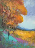 Michael Schofield, Untitled, Oil on Board Landscape