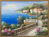 D. Holmes, Coastal View, Oil on Canvas