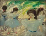 Nino Giuffrida, Four Ballet Dancers, circa 1960, Oil on Canvas