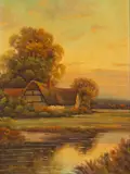 Andrew Spencer, An English Country House, 1940, Oil on Canvas