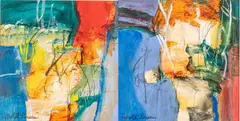 Harold E. Larson, Walking on Waves, Zoe's Song, Mixed Medias on Paper