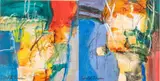 Harold E. Larson, Walking on Waves, Zoe's Song, Mixed Medias on Paper