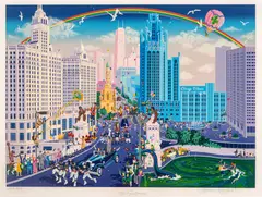 Chicago (Michigan Avenue) by Melanie Taylor Kent, 1988, Serigraph on Paper, sold Mar 2026