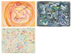 Jack Faxon, Abstracts, Gouache & Mixed Media