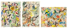 Jack Faxon, Abstract, Gouache on Paper