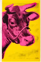 Cow by Andy Warhol, 1966, Screenprint in colors, on wallpaper, the full sheet,, sold Feb 2026