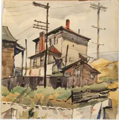 Edward Hopper, Untitled, Watercolor on Paper, Ca. 1924, Gloucester (House on a Hill)