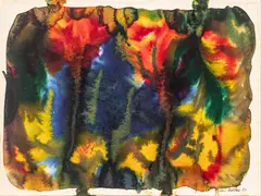 Louis Redstone, Untitled (Thanksgiving), 1967, Watercolor on Paper