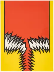 Nicholas Krushenick, Untitled, from Fire-Flash-Fire-Fade Portfolio, 1971, Screenprint in Colors on Wove Paper