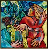 Dubi Arie, Love's Melody, 1989, Oil on Canvas
