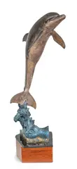 Robert Wyland, Friendly Dolphin, 1994, Life Size Bronze Sculpture #AP 3/10