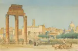 Louis-Philippe-Francois Boitte, View of Rome - July 1868, circa 1868, Watercolor and Pencil on Paper