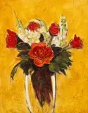 Louis Jaquet, Cinq Rose, 1997, Oil on Canvas