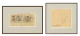 Edgar Yaeger, Untitled, Graphite on Paper, Ca. 1936, 2 PCS
