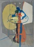 Edgar Yaeger, s, 'Surrealistic Still-life Table, circa 1940, Gouache and Pencil on Paper