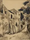 Edgar Yaeger, Montmartre, Paris, 1935, Watercolor on Paper