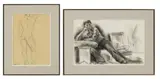 Edgar Yaeger, Untitled, Charcoal and Pencil on Paper 2 PCS