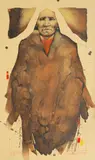 Frank Howell, Buffalo Woman, 1983, Color Lithograph on Wove Paper