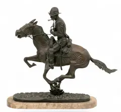 Trooper of the Plains by Frederic Remington, Bronze Sculpture, Ca., sold Feb 2026