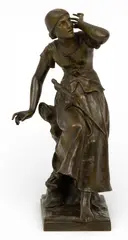 Michel Léonard Béguine, Vision of Joan of Arc, circa 1900, Patinated Bronze Sculpture