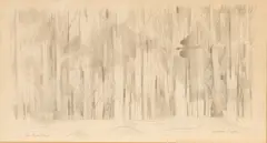 Frederick Simper, Bois Blanc Island, Pencil Drawing on Paper