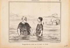 Honoré Daumier, Réapparition Des Tritons Sur Les Bords De L'océan, 1857, Lithograph on Wove Paper