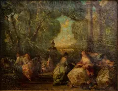 Frederick Ballard Williams, in Hours of Ease, Oil on Canvas Late 19th/Early 20th Century