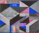 Jean Weinbaum, Architectonics I, 1987, Mixed Media on Canvas